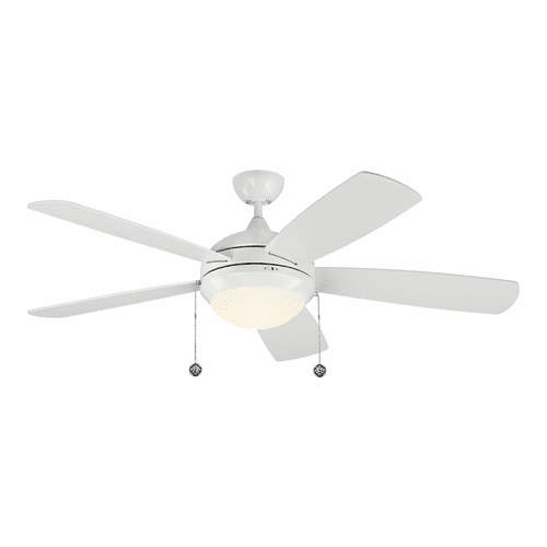 Monte Carlo 52" Discus Classic Ceiling Fan - White w/Matte Opal - 5DIC52WHD-V1