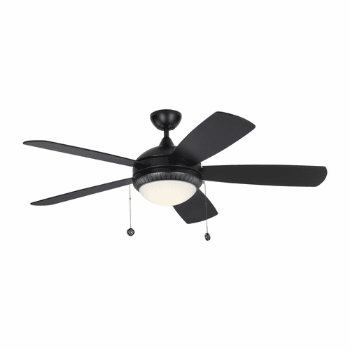 Monte Carlo 52" Discus Ornate Ceiling Fan - Matte Black w/Matte Opal - 5DIO52BKD