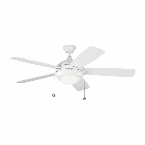 Monte Carlo 52" Discus Outdoor Ceiling Fan - White w/Matte Opal - 5DIW52WHD