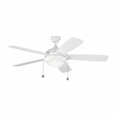 Monte Carlo 52" Discus Outdoor Ceiling Fan - White w/Matte Opal - 5DIW52WHD