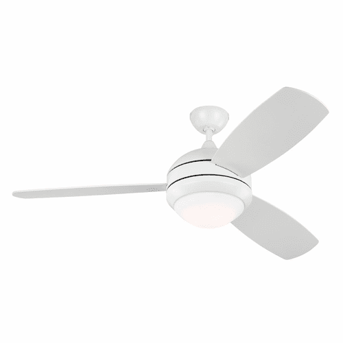 Monte Carlo 52" Discus Trio Ceiling Fan - Matte White w/White - 3DIR52RZWD