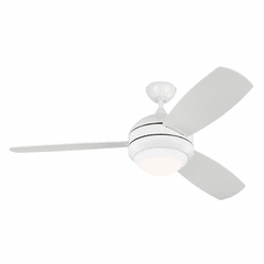 Monte Carlo 52" Discus Trio Ceiling Fan - Matte White w/White - 3DIR52RZWD