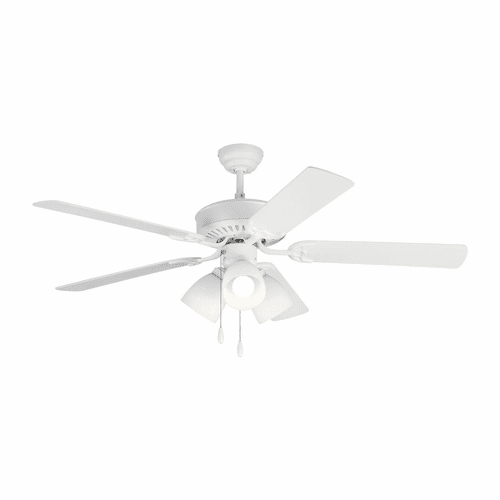 Monte Carlo 52" Haven LED 3 Ceiling Fan - Matte White - 5HV52RZWF