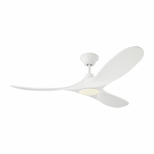 Monte Carlo 52" Maverick II LED Ceiling Fan - Matte White - 3MAVR52RZWD