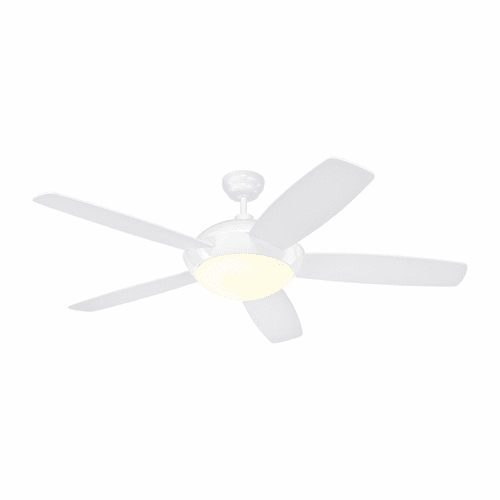 Monte Carlo 52" Sleek Ceiling Fan - White w/Matte Opal - 5SLR52WHD-V1