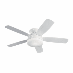 Monte Carlo 52" Traverse Semi-Flush Ceiling Fan - White w/Matte Opal - 5TV52WHD