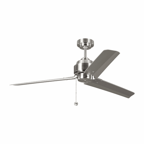 Monte Carlo 54" Arcade Ceiling Fan - Brushed Steel - 3AR54BS