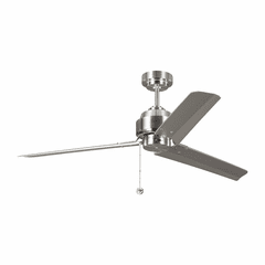 Monte Carlo 54" Arcade Ceiling Fan - Brushed Steel - 3AR54BS Monte Carlo 54" Arcade Ceiling Fan - Brushed Steel - 3AR54BS