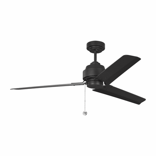 Monte Carlo 54" Arcade Ceiling Fan - Midnight Black - 3AR54MBK