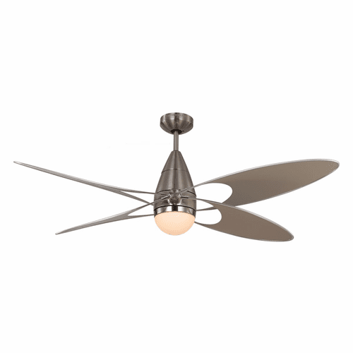 Monte Carlo 54" Butterfly Ceiling Fan - Brushed Steel - 4BFR54BSD