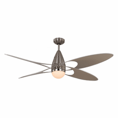 Monte Carlo 54" Butterfly Ceiling Fan - Brushed Steel - 4BFR54BSD