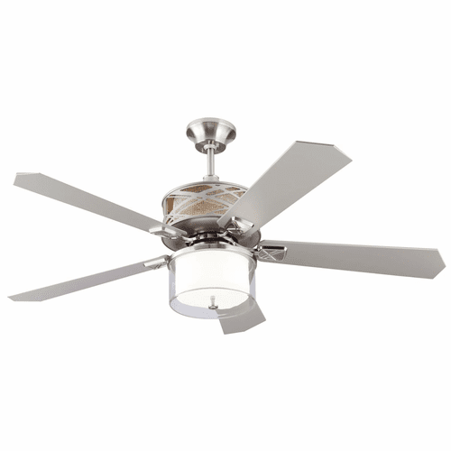 Monte Carlo 54" Piper Ceiling Fan - Brushed Steel - 5PPR54BS