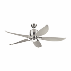 Monte Carlo 56" Lily Ceiling Fan - Brushed Steel - 5LLR56BSD-V1