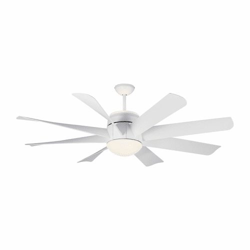Monte Carlo 56" Turbine LED Ceiling Fan - Matte White - 8TNR56RZWD-V1