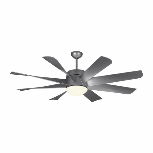 Monte Carlo 56" Turbine LED Ceiling Fan - Painted Brushed Steel - 8TNR56PBSD-V1