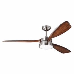 Monte Carlo 57" Destin Ceiling Fan - Brushed Steel - 3DSTR57BSD