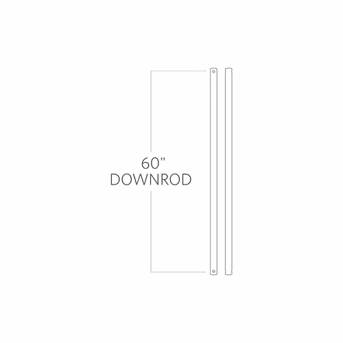 Monte Carlo 60" Downrod - Dark Weathered Zinc - DR60DWZ