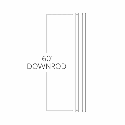 Monte Carlo 60" Downrod -Rubberized White - DR60RZW