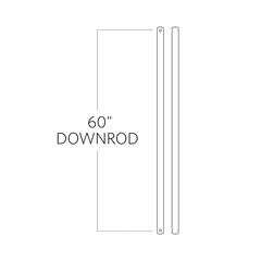 Monte Carlo 60" Downrod -Rubberized White - DR60RZW