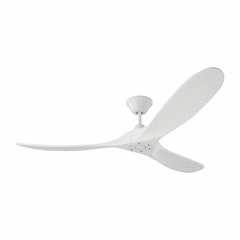 Monte Carlo 60" Maverick Ceiling Fan - Matte White - 3MAVR60RZW