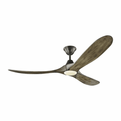 Monte Carlo 60" Maverick LED Ceiling Fan - Aged Pewter - 3MAVR60AGPD