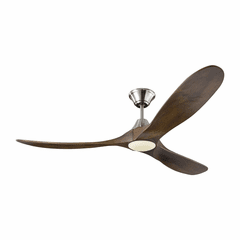 Monte Carlo 60" Maverick LED Ceiling Fan - Brushed Steel - 3MAVR60BSD