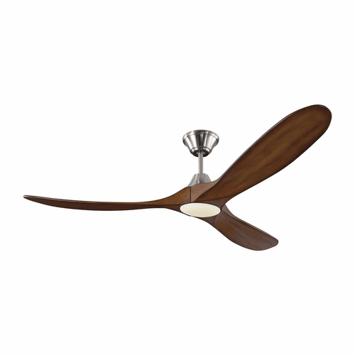 Monte Carlo 60" Maverick LED Ceiling Fan - Brushed Steel - 3MAVR60BSKOAD