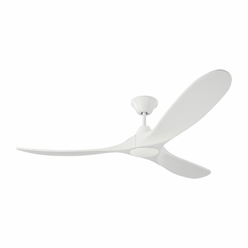 Monte Carlo 60" Maverick LED Ceiling Fan - Matte White - 3MAVR60RZWD