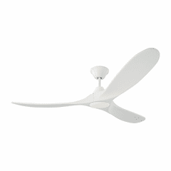 Monte Carlo 60" Maverick LED Ceiling Fan - Matte White - 3MAVR60RZWD