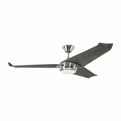Monte Carlo 60" Orville Ceiling Fan - Brushed Steel - 3OVR60BSLGWOD Monte Carlo 60" Orville Ceiling Fan - Brushed Steel - 3OVR60BSLGWOD