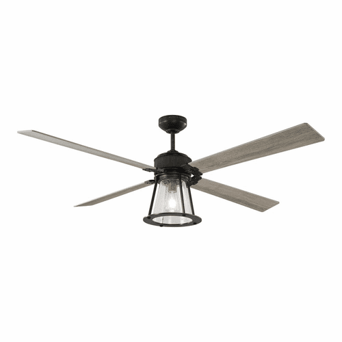 Monte Carlo 60" Rockland LED Ceiling Fan - Aged Pewter - 4RKR60AGPD