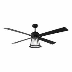 Monte Carlo 60" Rockland LED Ceiling Fan - Midnight Black - 4RKR60MBKD