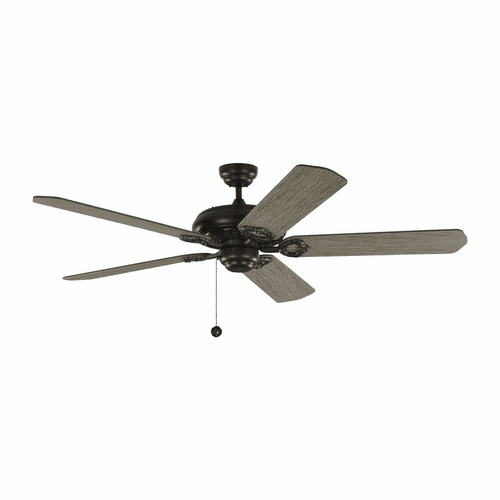 Monte Carlo 60" York Ceiling Fan - Aged Pewter - 5YK60AGP