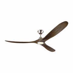 Monte Carlo 70" Maverick Max LED Ceiling Fan - Brushed Steel - 3MAVR70BSD