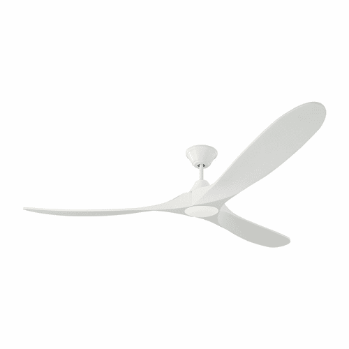 Monte Carlo 70" Maverick Max LED Ceiling Fan - Matte White - 3MAVR70RZWD