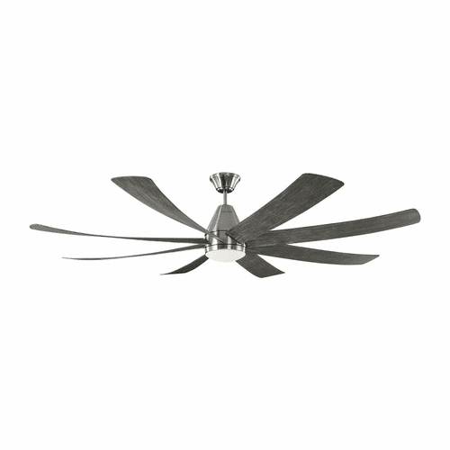 Monte Carlo 72" Kingston Ceiling Fan - Brushed Steel - 8KGR72BSLGWOD