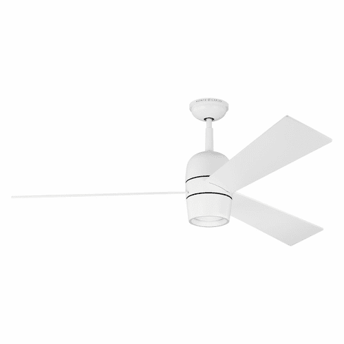 Monte Carlo Alba 60" Ceiling Fan w/LED - Matte White - 3ALBR60RZWD