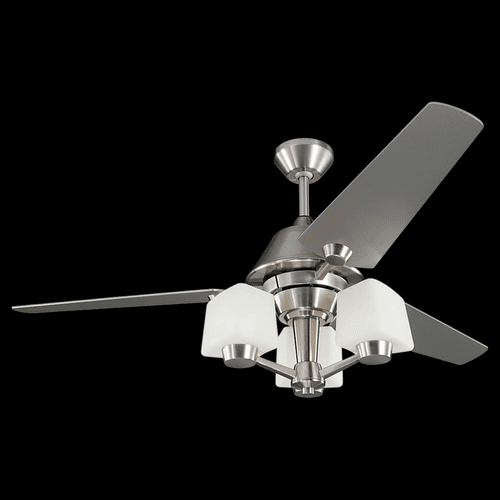 Monte Carlo Apex 52" 3 Blade Silver Brushed Steel 3AXR52BS3-L