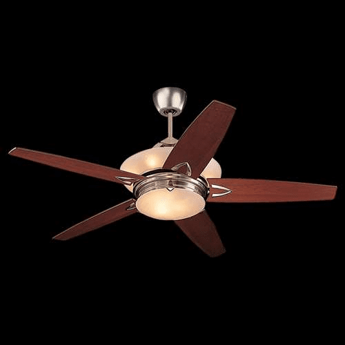 Monte Carlo Arch 60'' 5 Blade Mahogany Veneer Brushed Steel 5AHR60BSD-L