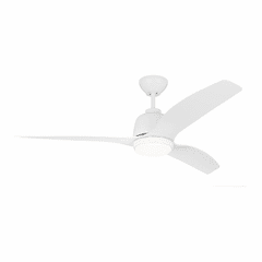 Monte Carlo Avila Coastal 54" Ceiling Fan W/LED - Matte White - 3AVLCR54RZWD
