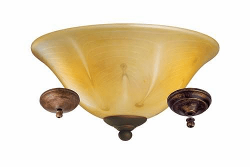 Monte Carlo Bowl Light Kit w/BR/RB/TB Bowl Caps Herringbone Alabaster MC218-L