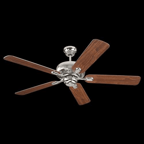Monte Carlo Centro 52'' 5 Blade American Walnut Polished Nickel 5CQ52PN