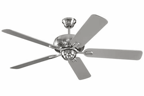 Monte Carlo Centro 52'' 5 Blade Silver Brushed Steel 5CQ52BS