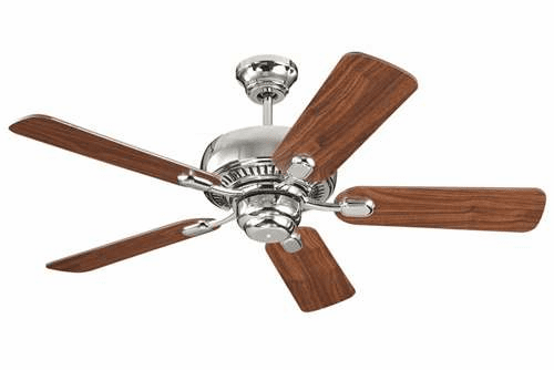 Monte Carlo Centro I I 44'' 5 Blade American Walnut Polished Nickel 5CQ44PN