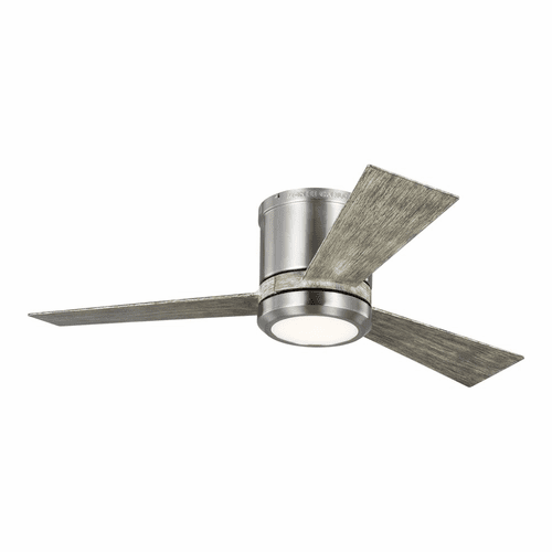 Monte Carlo Clarity II 42" Ceiling Fan w/LED - Brushed Steel - 3CLYR42BSLGD-V1