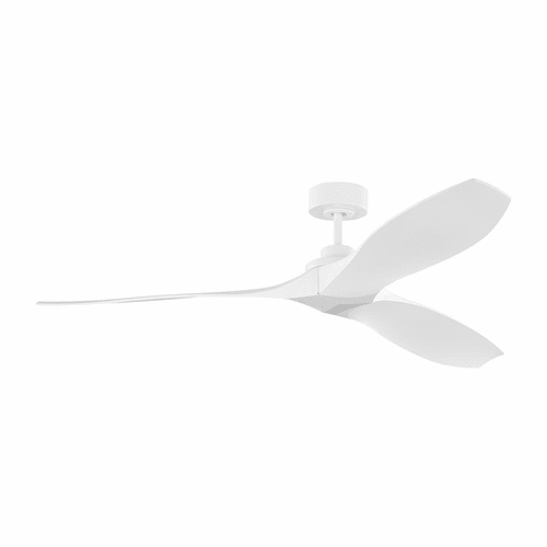 Monte Carlo Collins Coastal 60" Smart Ceiling Fan - Matte White - 3CLNCSM60RZW