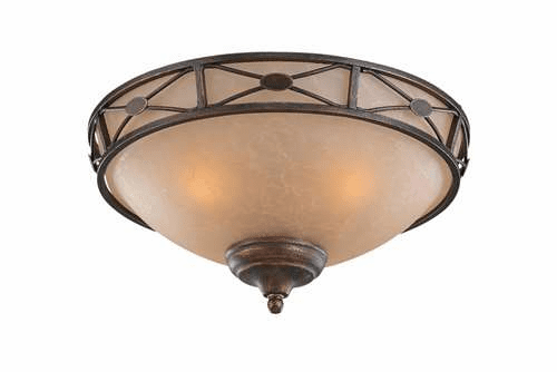 Monte Carlo Deco Medallion Bowl, Tea Stain Mission Glass Tuscan Bronze MC21TB-L