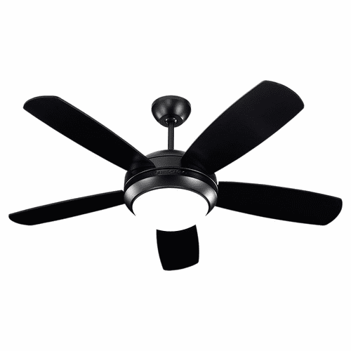 Monte Carlo Discus II 44" Ceiling Fan - Matte Black / Matte Opal - 5DI44BKD