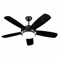 Monte Carlo Discus II 44" Ceiling Fan - Matte Black / Matte Opal - 5DI44BKD