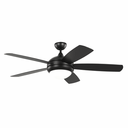 Monte Carlo Discus Outdoor 52" Outdoor Ceiling Fan w/LED - Matte Black - 5DIW52BKD